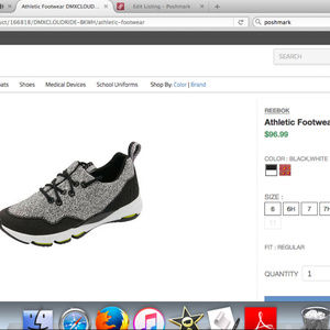 Reebok Memory Foam Knit Gym Shoe